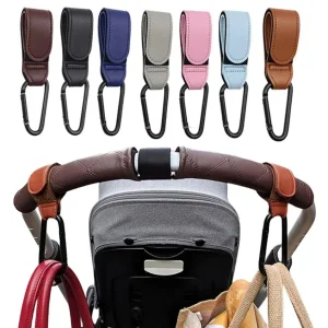 2Pcs Leather Cart Hooks