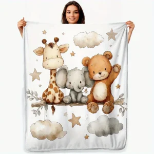 Flannel Animal Print Blanket